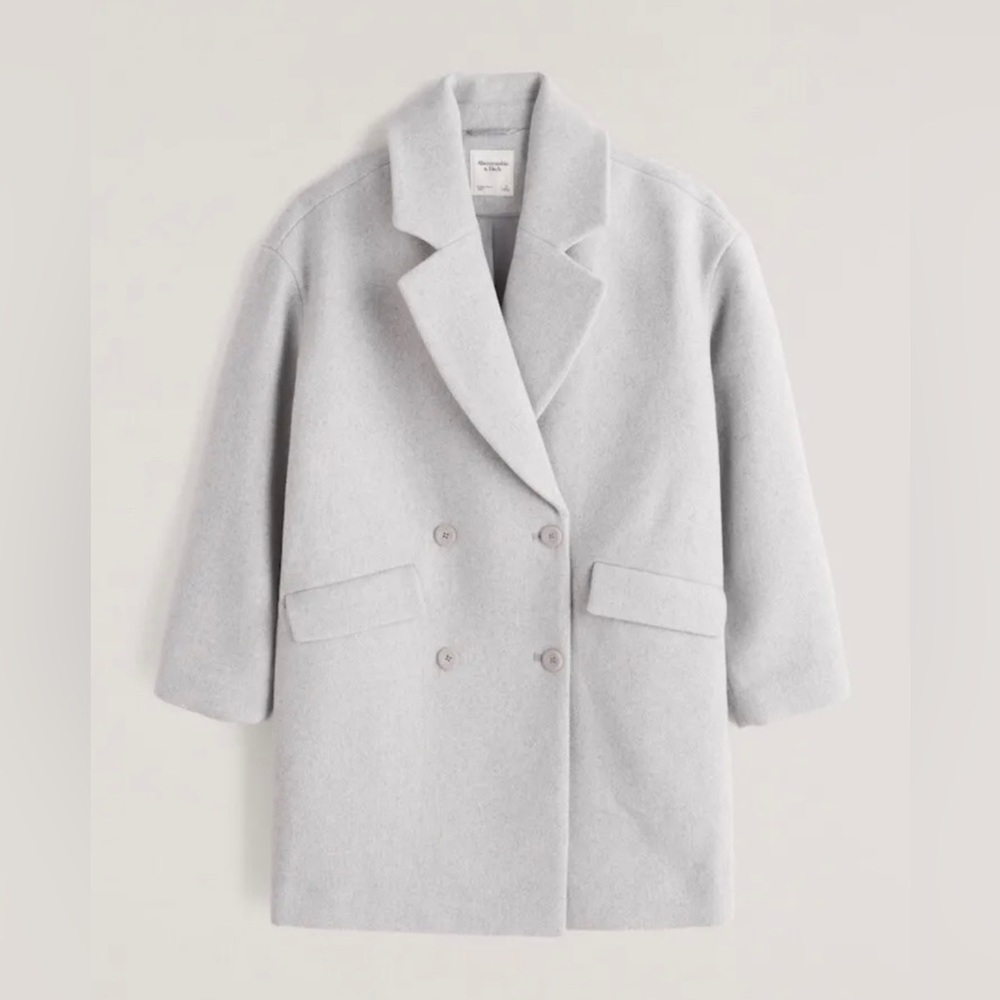 Abercrombie & Fitch Gray Pea Coat